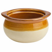 Glownary Two-Tone Onion Soup Stoneware Crock Bowl 10 oz.