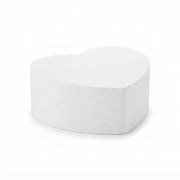 Glownary Heart Cake Dummy 10" x 4", White EPS Foam