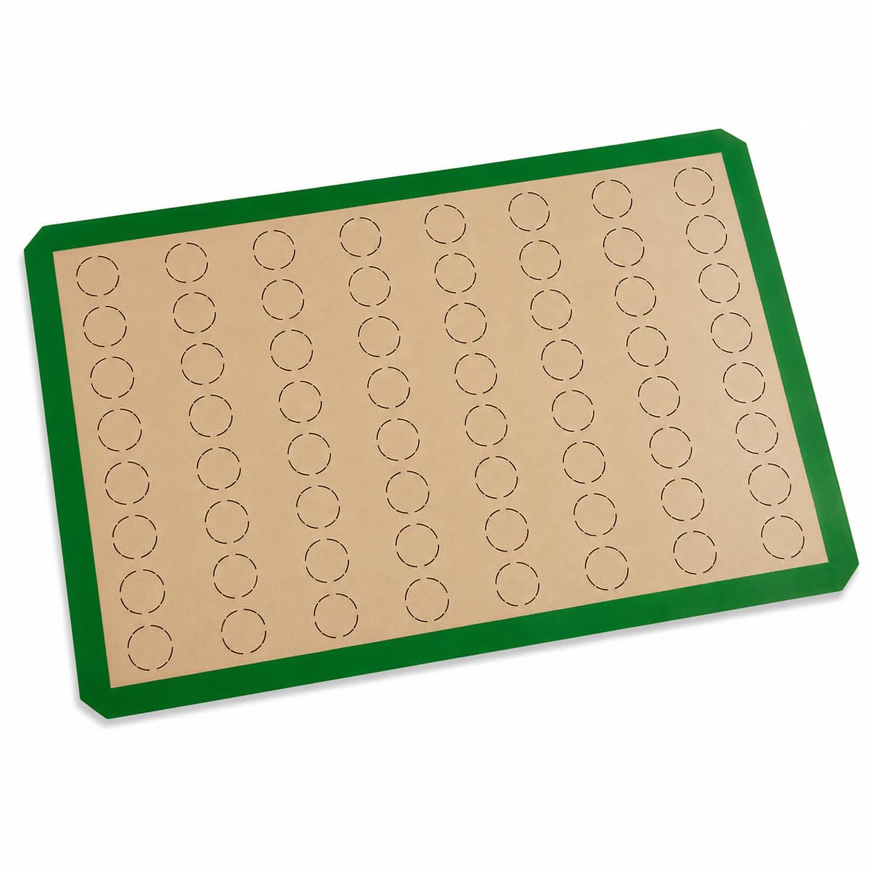 Glownary Full Size Green Silicone Non-Stick Macaron Baking Mat