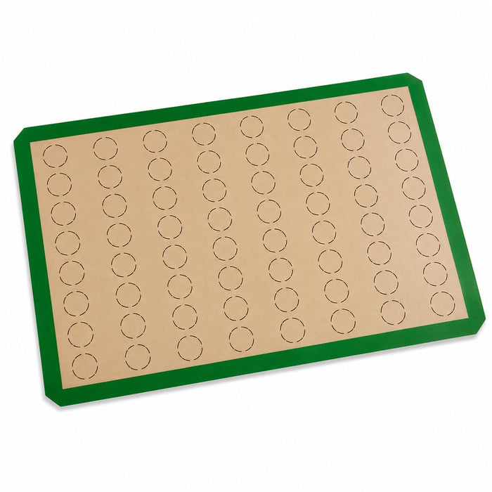 Glownary Full Size Green Silicone Non-Stick Macaron Baking Mat