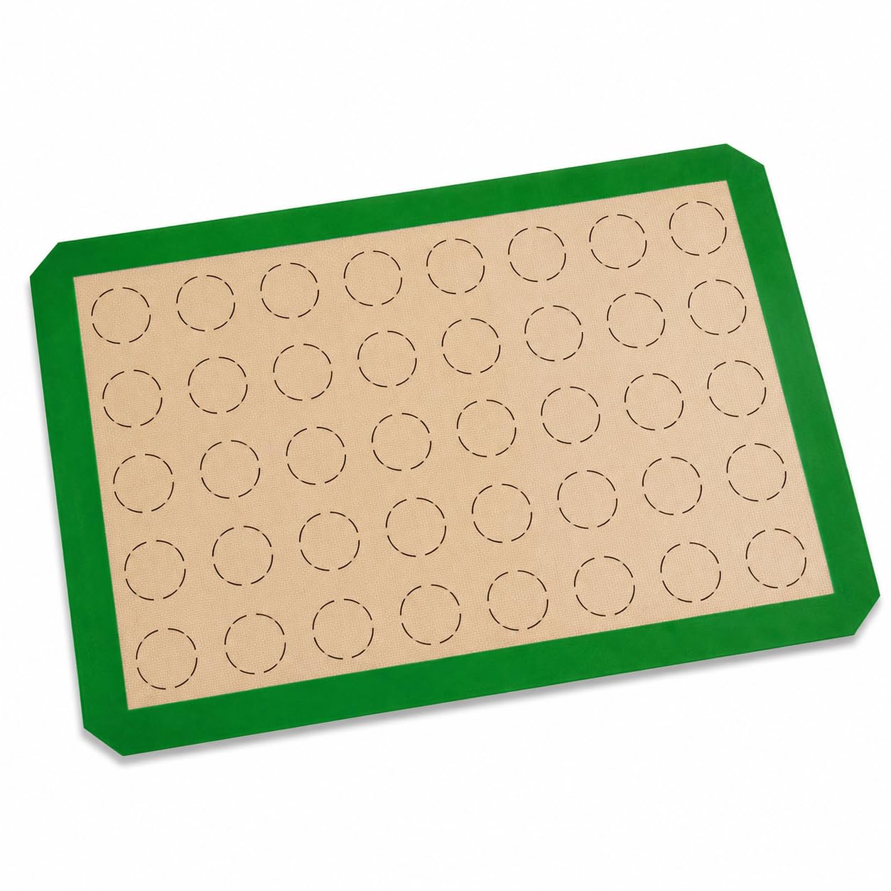 Glownary Half Size Green Silicone Non-Stick Macaron Baking Mat