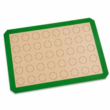 Glownary Half Size Green Silicone Non-Stick Macaron Baking Mat