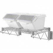 Glownary 18" x 24" Wall-Mounted Chrome Ingredient Bin Shelving Kit