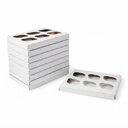Glownary Reversible Cupcake Insert for 14x10 in Box, 12 Compartments - 10/Pack