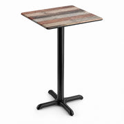 Glownary 28" x 28" Square Bar Height Table with Mixed Plank Finish