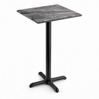 Glownary 28" x 28" Square Bar Height Table with Faux Marble Finish