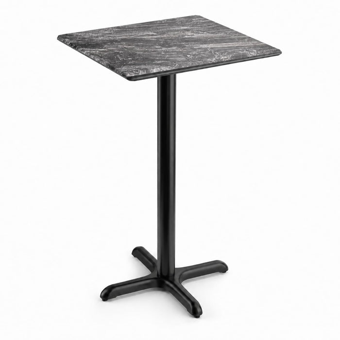 Glownary 28" x 28" Square Bar Height Table with Faux Marble Finish