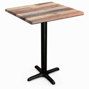 Glownary 28" x 28" Square Counter Height Table with Cross Base