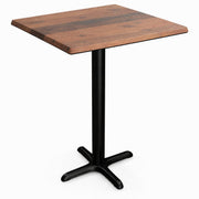 Glownary 28" x 28" Square Counter Height Table with Farmhouse Finish