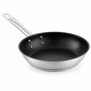 Glownary 11-Inch Stainless Steel Non-Stick Fry Pan, Professional Grade with Aluminum-Clad Bottom, Excalibur Coating, NSF Listed, Induction Ready, Silver