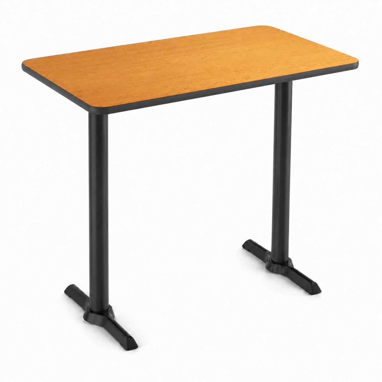 Glownary 30" x 48" Reversible Walnut/Oak Bar Height Table Kit