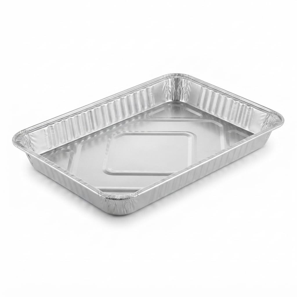 Glownary 1/4 Sheet Foil Cake Pan, Aluminum, 25 Pack