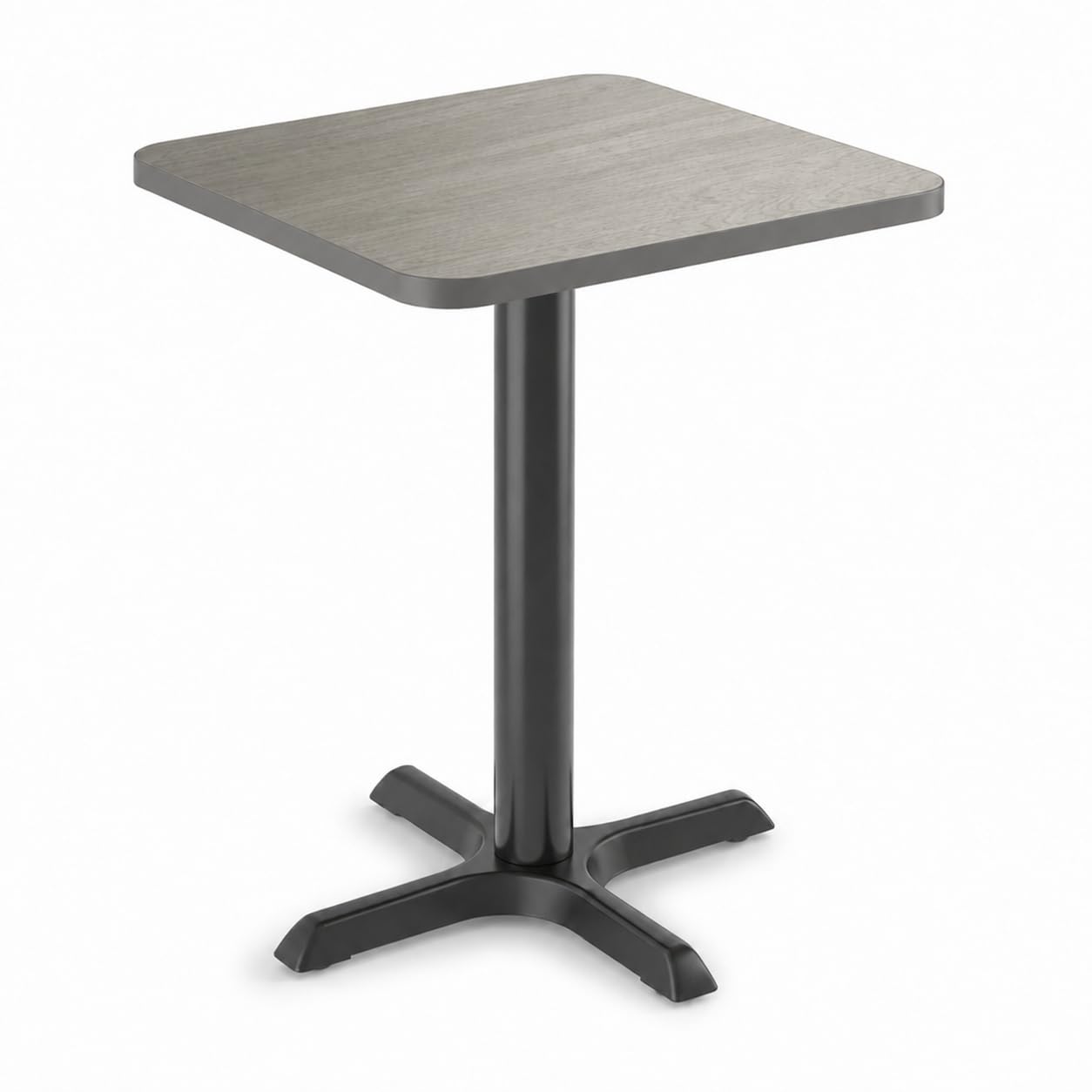 Glownary 24" x 24" Reversible Gray/White Laminate Table and Base Kit