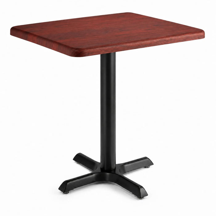 Glownary 24" x 30" Rectangular MDF Table with Red Mahogany Finish