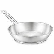 Glownary SS1 Series 9.5-Inch Stainless Steel Fry Pan with Aluminum-Clad Bottom, Commercial Grade, NSF Listed, Induction Ready, Dishwasher Safe, Welded Handle