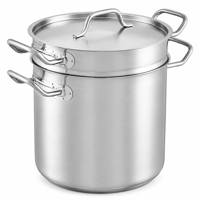 Glownary SS1 Series 16 Qt Stainless Steel Double Boiler Set