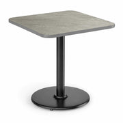 Glownary 30-Inch Square Reversible Gray/White Laminated Table with Cast Iron Base, Standard Height Commercial Table Kit, Indoor Use