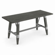 Glownary 30" x 72" Solid Wood Live Edge Trestle Dining Table