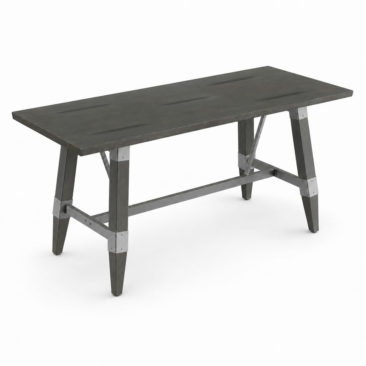 Glownary 30" x 72" Solid Wood Live Edge Trestle Dining Table