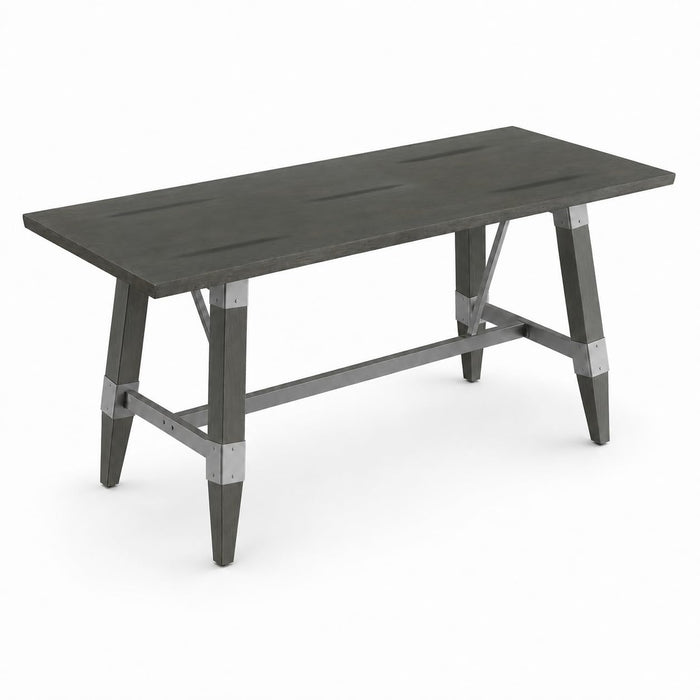 Glownary 30" x 72" Solid Wood Live Edge Trestle Dining Table