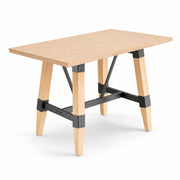 Glownary 30" x 48"Solid Wood Live Edge Trestle Base Table