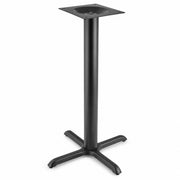 Glownary 30" x 30" Cross Black Outdoor Table Base, Bar Height