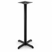 Glownary 22" x 22" Cross Black Outdoor Table Base Bar Height