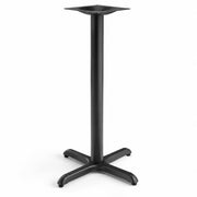 Glownary 22" x 30" Cross Black Outdoor Table Base, Bar Height