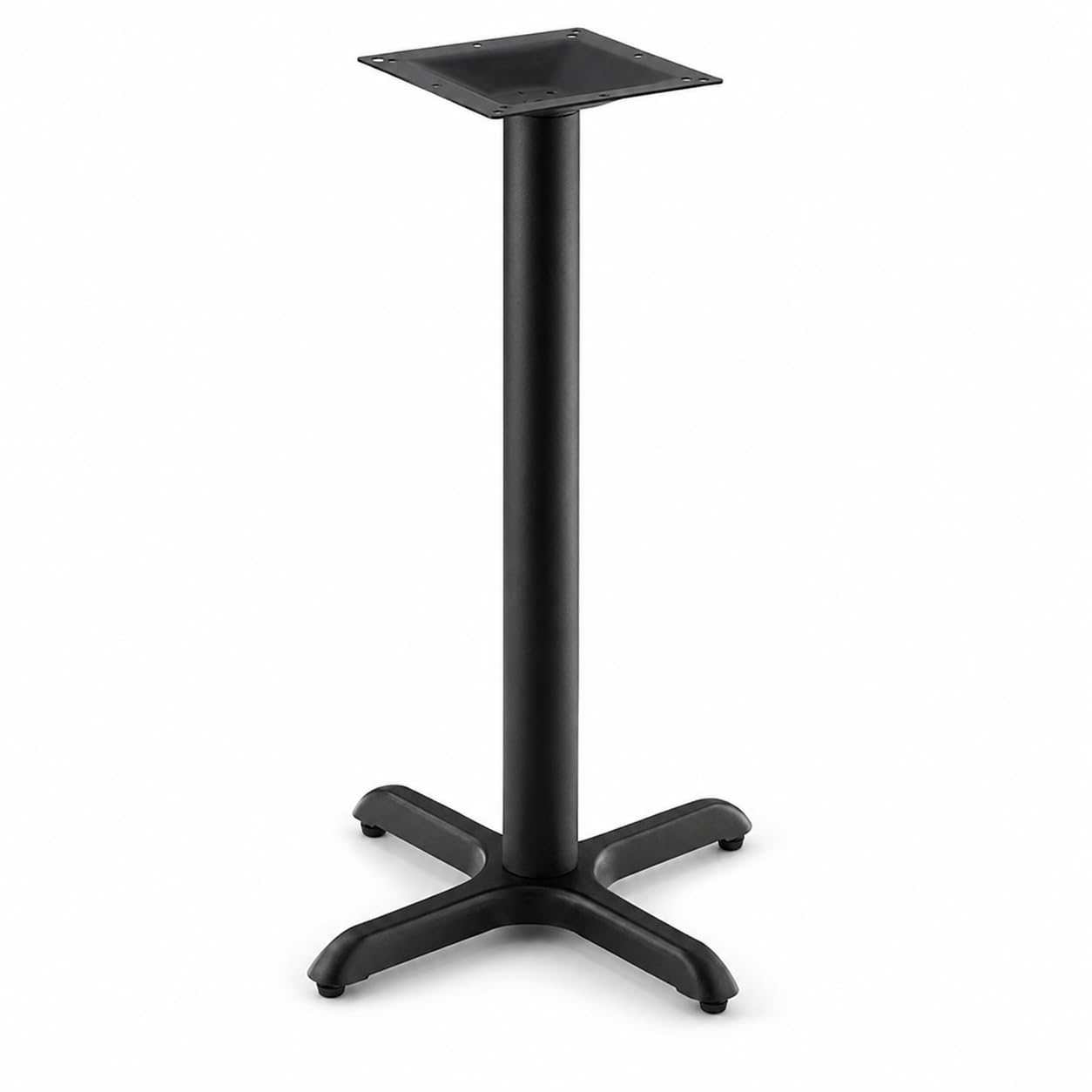 Glownary 22" x 22" Cross Black Outdoor Table Base Counter Height