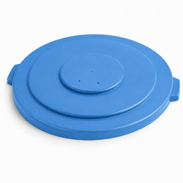 Glownary 55 Gallon Blue Round Commercial Trash Can Lid