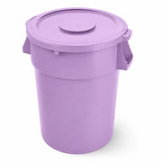 Glownary 44 Gallon Purple Round Commercial Trash Can with Lid