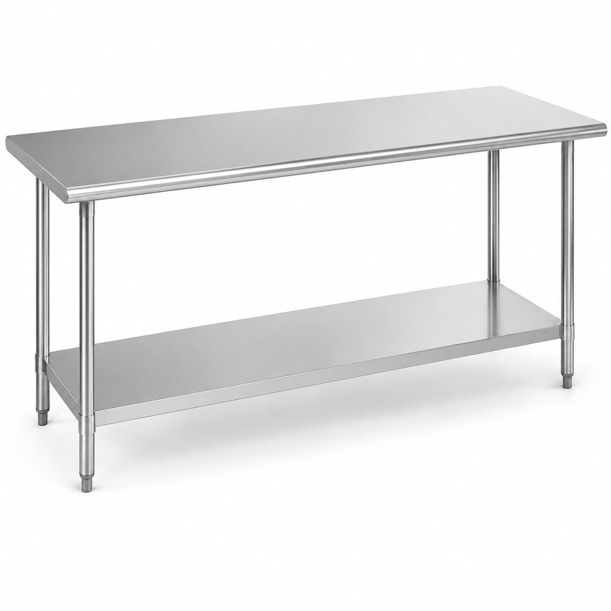 Glownary 24" x 72" 18 Gauge 430 Stainless Steel Work Table
