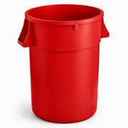 Glownary 44 Gallon Red Round Commercial Resin Trash Can