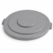 Glownary 55 Gallon Gray Round Commercial Trash Can Lid