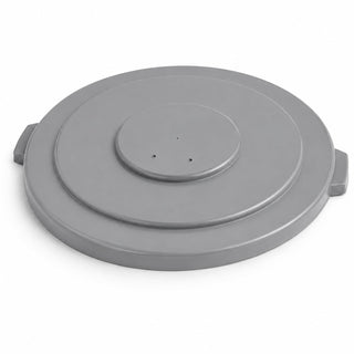 Glownary 55 Gallon Gray Round Commercial Trash Can Lid