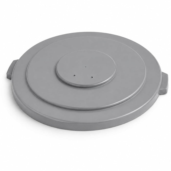 Glownary 55 Gallon Gray Round Commercial Trash Can Lid