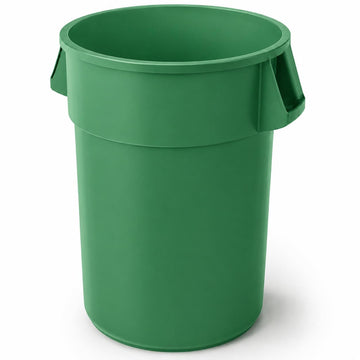 Glownary 55 Gallon Green Round Commercial Trash Can
