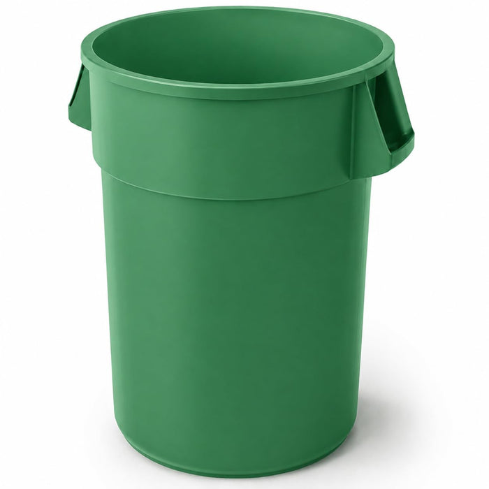 Glownary 55 Gallon Green Round Commercial Trash Can