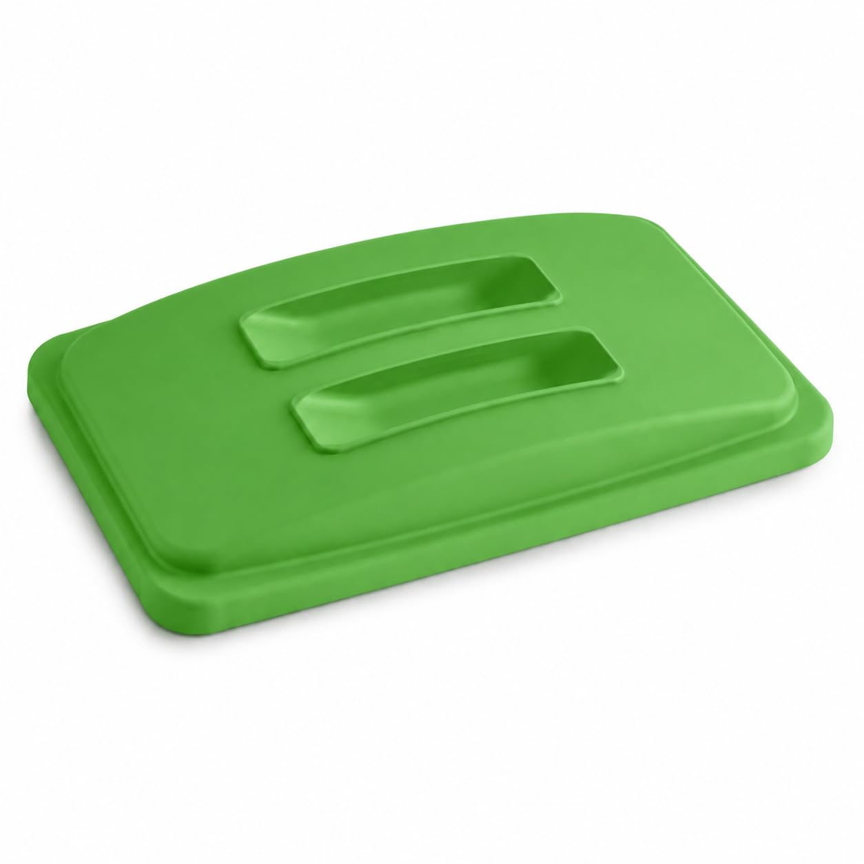 Glownary Lime Green Slim Rectangular Compost Bin Flat Lid with Handle