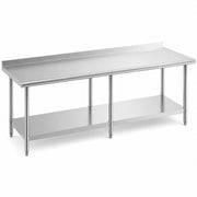 Glownary 30" x 96" 18 Gauge 430 Stainless Steel Work Table