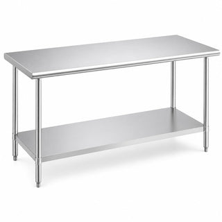 Glownary 30" x 72" 18 Gauge 430 Stainless Steel Work Table