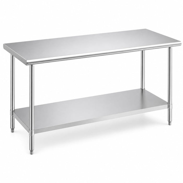 Glownary 30" x 72" 18 Gauge 430 Stainless Steel Work Table