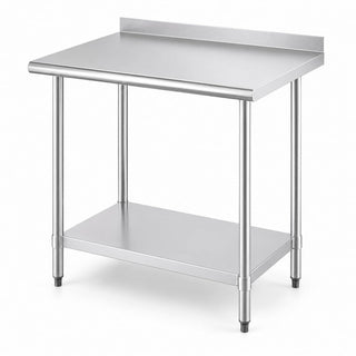 Glownary 24" x 36" 16 Gauge 430 Stainless Steel Work Table