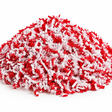 Glownary Crinkle Paper Shred Red and White Blend 10 lb.