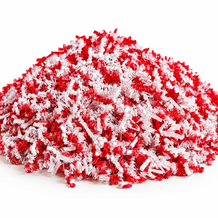 Glownary Crinkle Paper Shred Red and White Blend 10 lb.