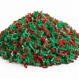 Glownary Crinkle Paper Shred Red and Green Blend 10 lb.