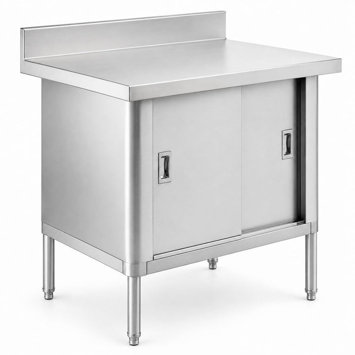Glownary 30" x 36" 16 Gauge Type 430 Stainless Steel Table