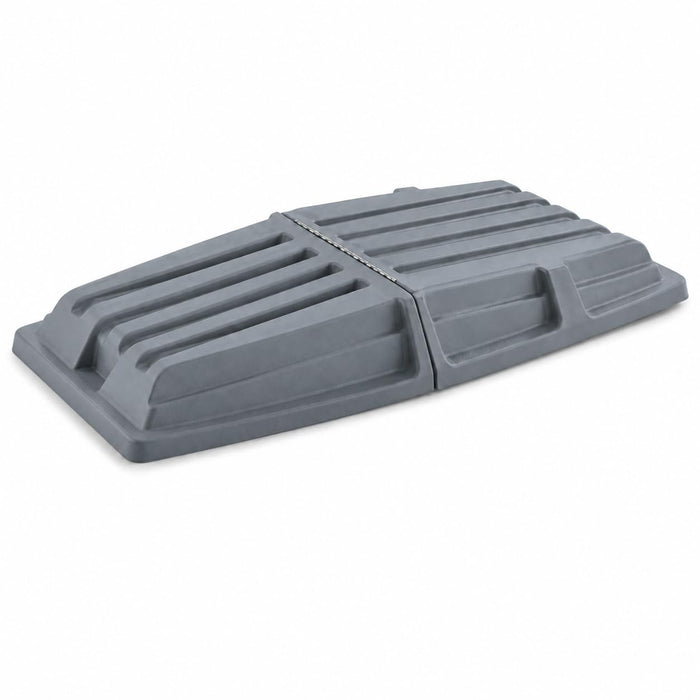 Glownary 1 Cubic Yard Tilt Truck Lid, Gray Heavy Duty Plastic