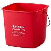 Glownary [4 Pack] King-Pail 6 Qt. Red Sanitizing Pail, Square Plastic