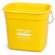 Glownary [4 Pack] King-Pail 10 Qt. Yellow Polypropylene Cleaning Pail